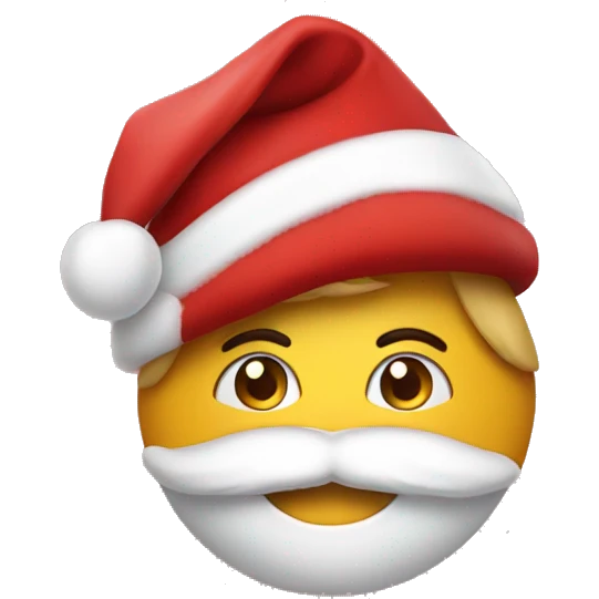 Heart with christmas hat emoji