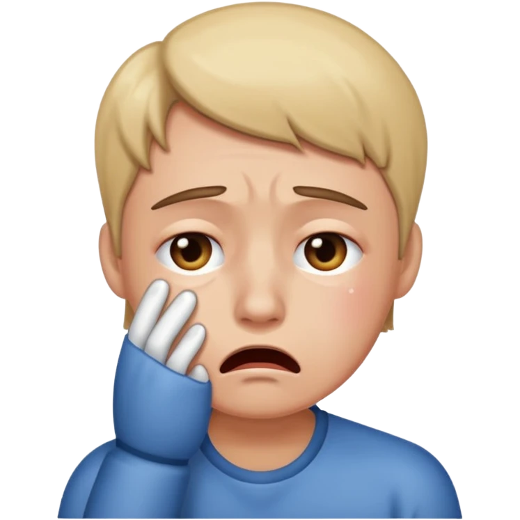 Pleurer de regret emoji