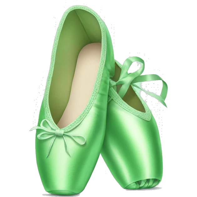 Green ballet pointe shoes emoji