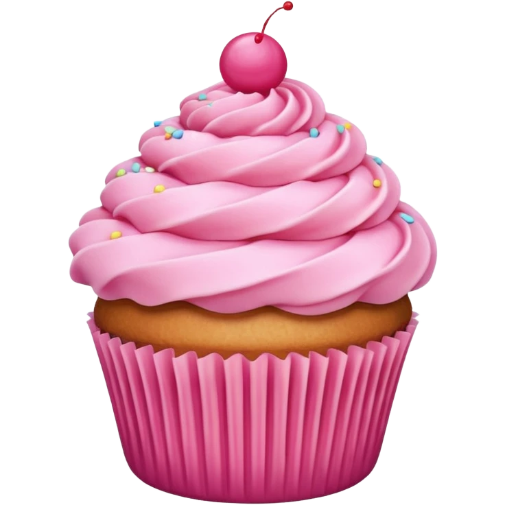 cupcake with pink icing emoji