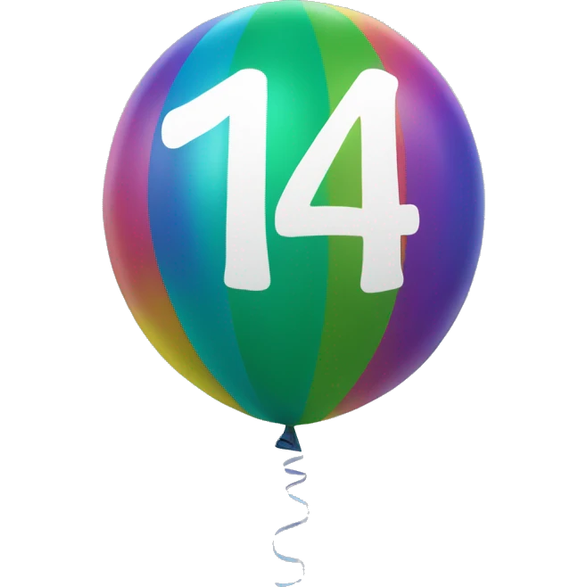 Balloon of the number four  emoji