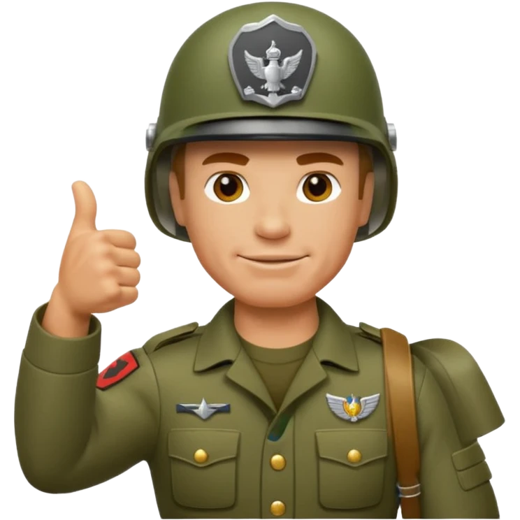 Create me emojis for commando, with helmet on head and theme from that move, including arnold. For example commando thumbs up emoji