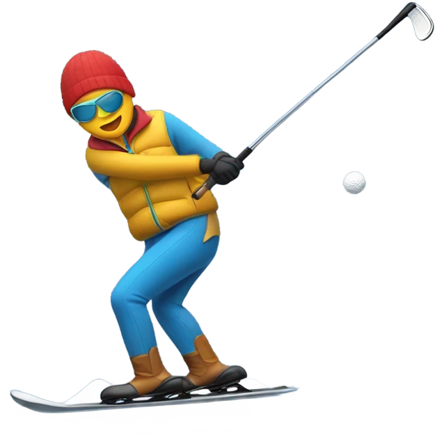 Golfer skiing emoji