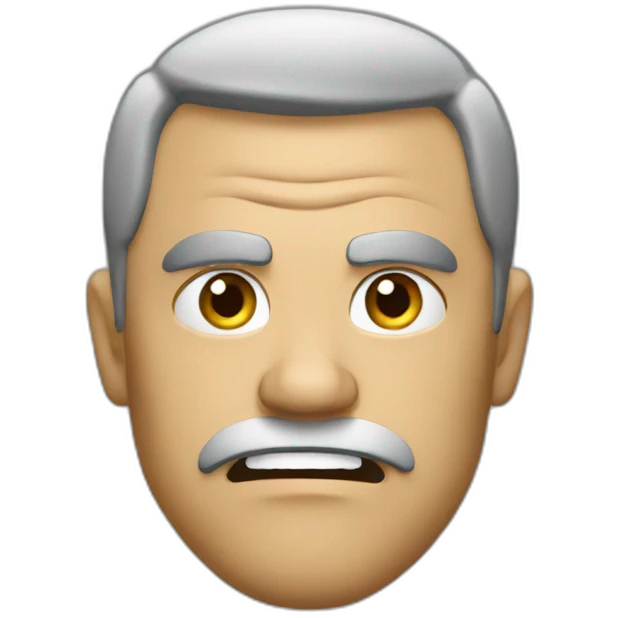 A angry man that don't know what he do emoji