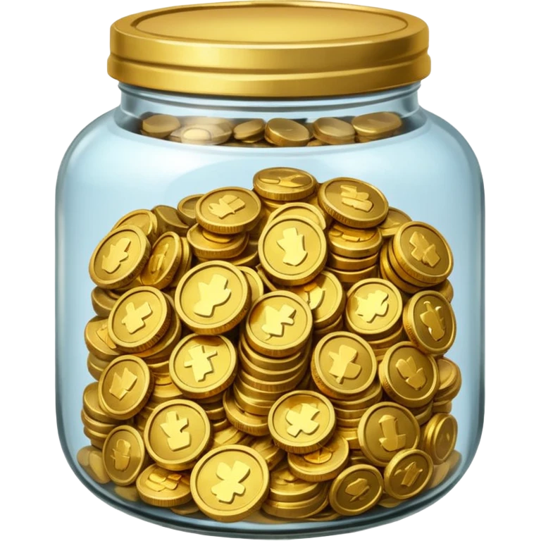 jar full of coins with nothing on them emoji