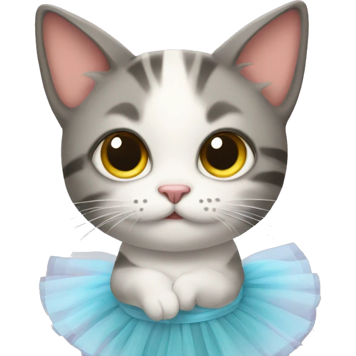 Cat with a tutu  emoji