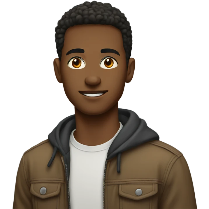 casual portrait of young man emoji