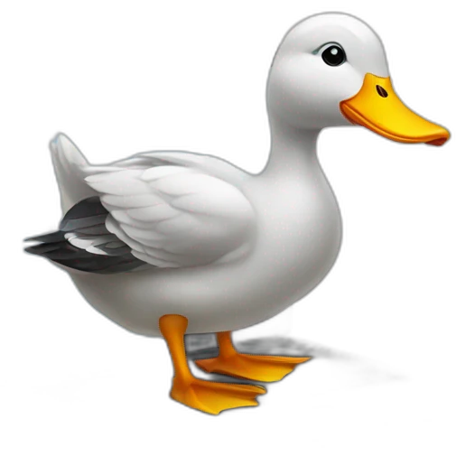 duck with computer emoji