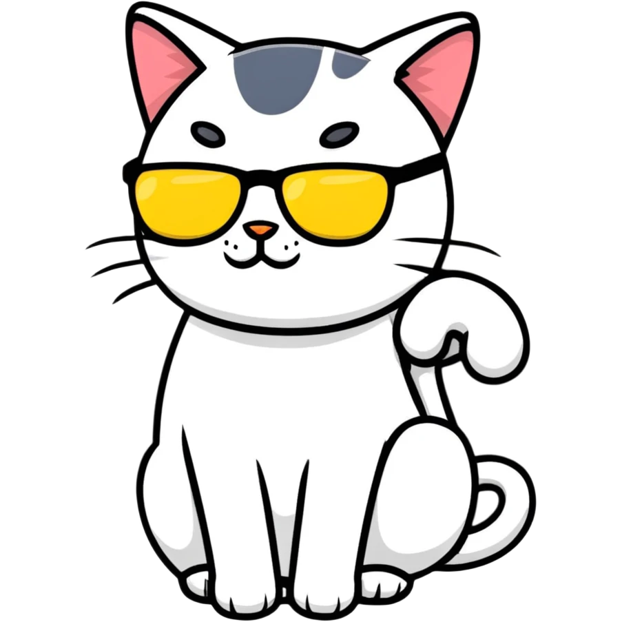 Cat with sunglasses emoji