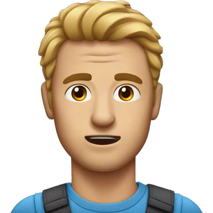 A man that beat his own cheek with his finger emoji