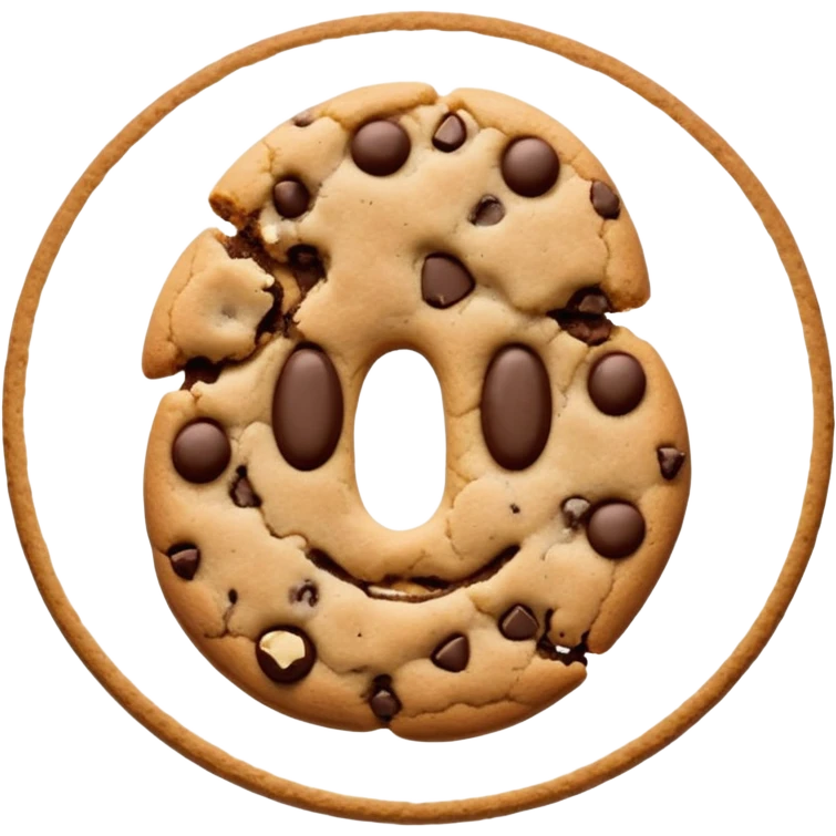 Two middle fingers inside the cookie emoji
