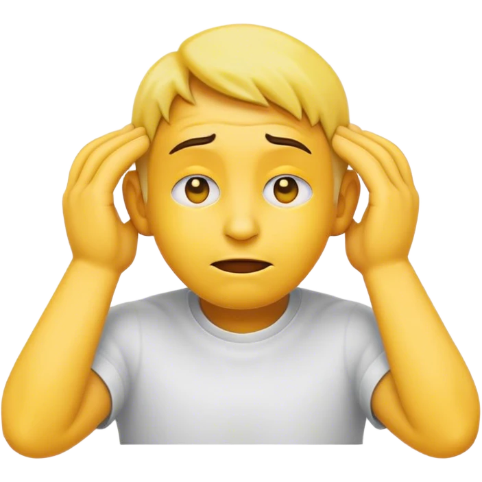 Overstimulated emoji with hands on his ears  emoji