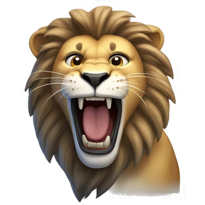 Lion roaring emoji