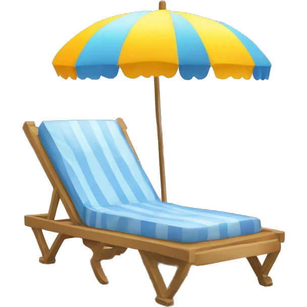 sun bed with umbrella emoji