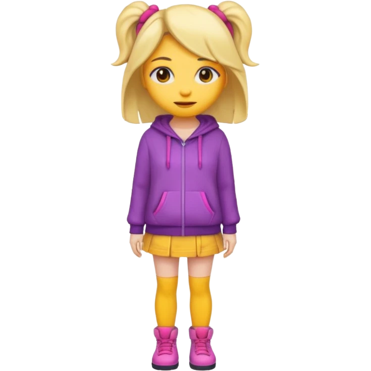girl emoji , style , ugly outfit, full body emoji