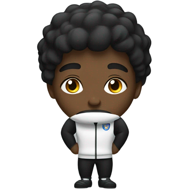 focused athlete in black attire emoji