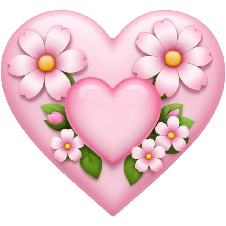 Emoji white heart with pink flowers emoji