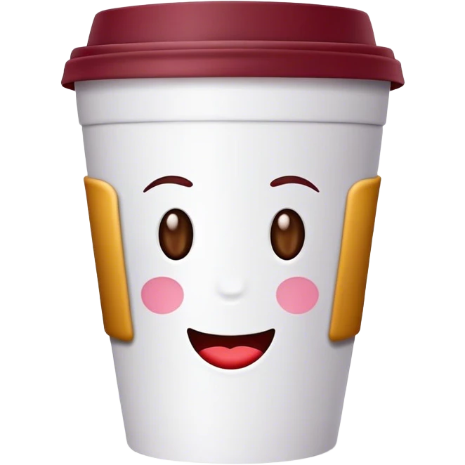 burgundy TAKEAWAY coffee emoji