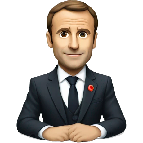 Macron on a table emoji