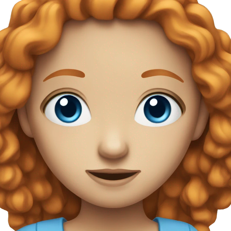 Ginger girl with blue eyes  emoji