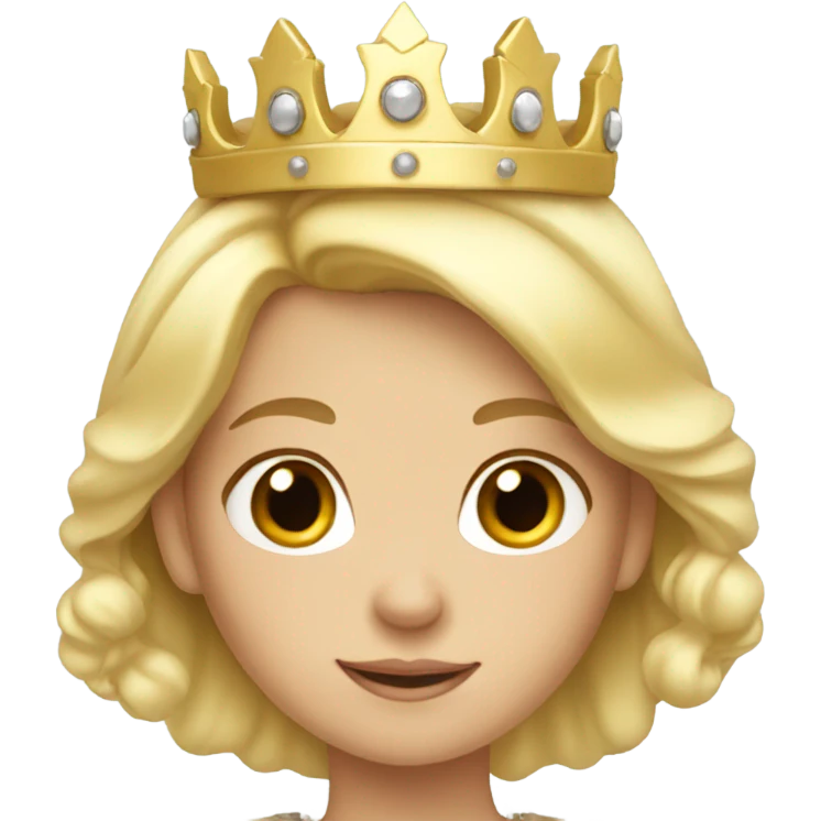 Blonde princess with a tiny crown emoji