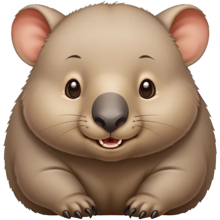 Wombat that is cute and happy and not too fat emoji
