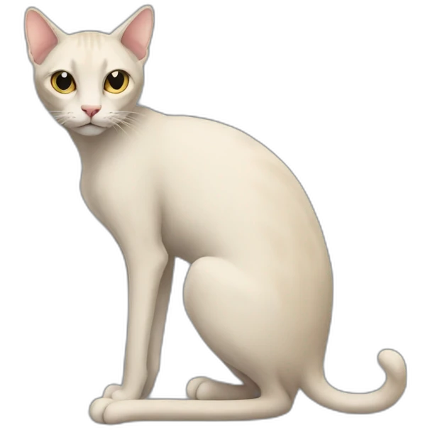very skinny cat emoji