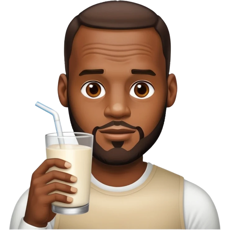 LeBron James drinking milk emoji