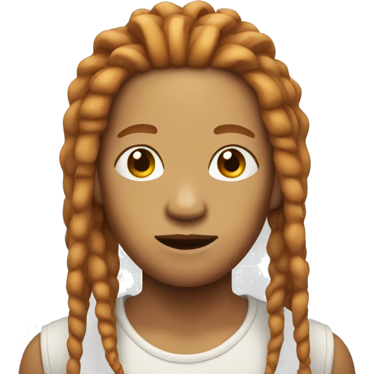 ginger asian with dreadlocks emoji