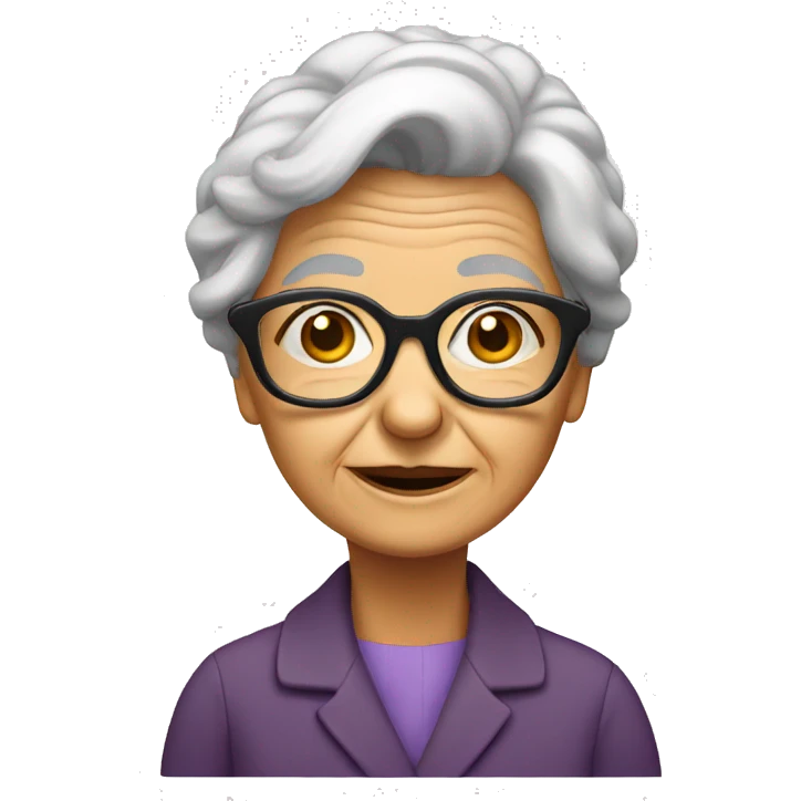 Old lady in glasses emoji