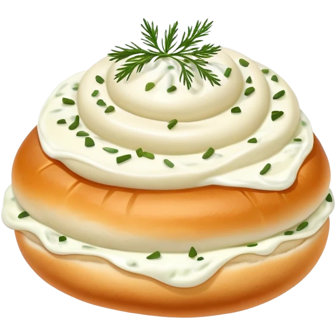 pelmeni buns with sour cream and dill emoji