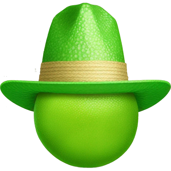 Lime with a hat and margarita emoji