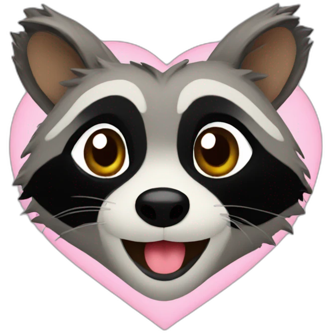 raccoon heart emoji