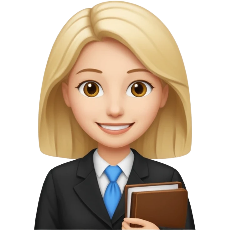 female lawyer helping a person emoji