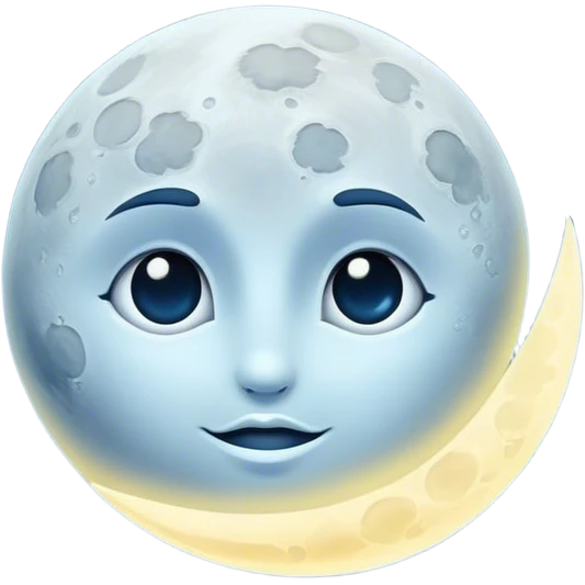 moon on the sky background emoji