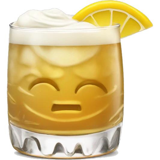 Whiskey Sour cocktail with cream emoji