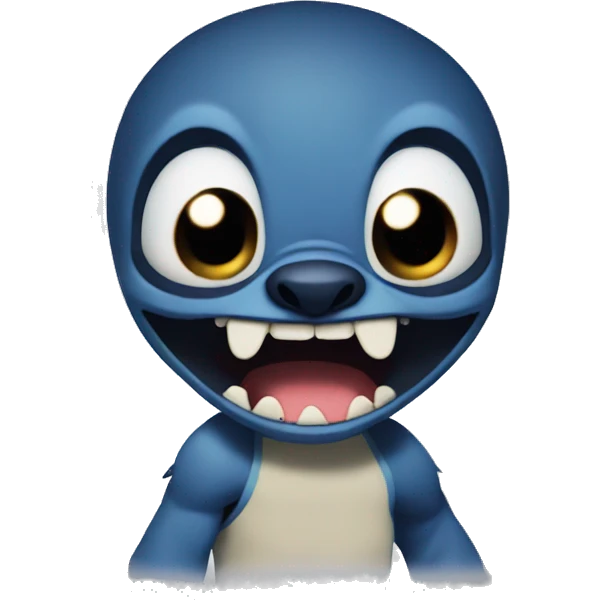 A very very scary version of Stitch  emoji