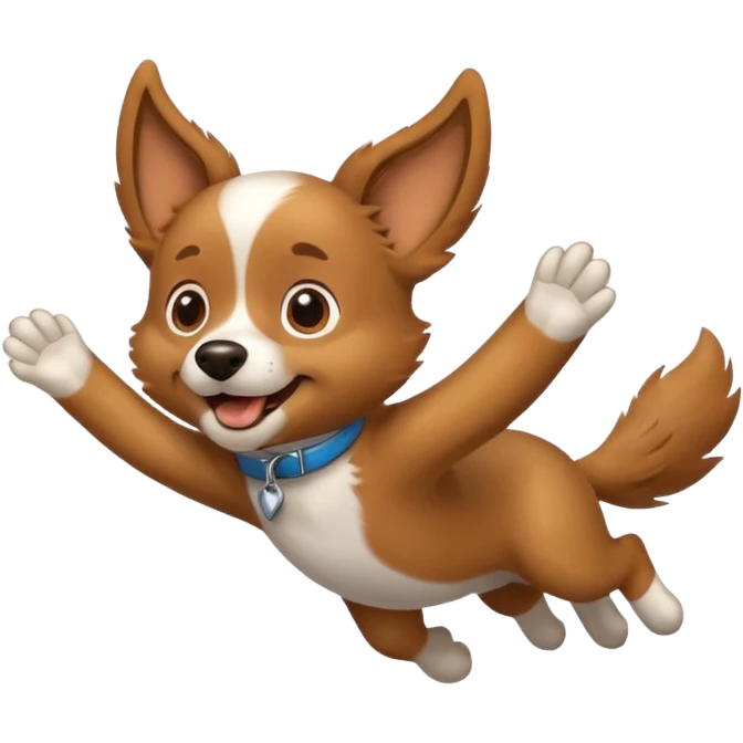 dog flying emoji