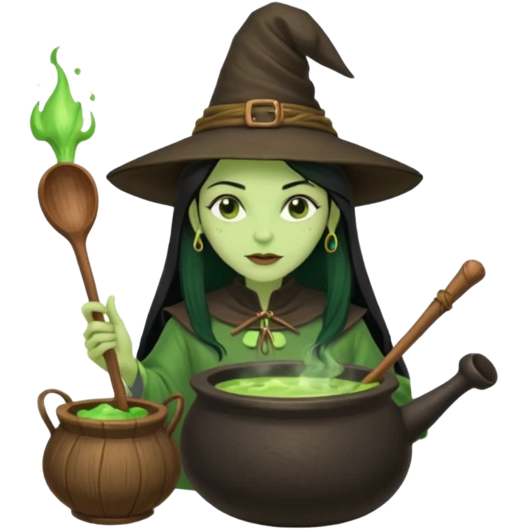 green witch cooking potion emoji