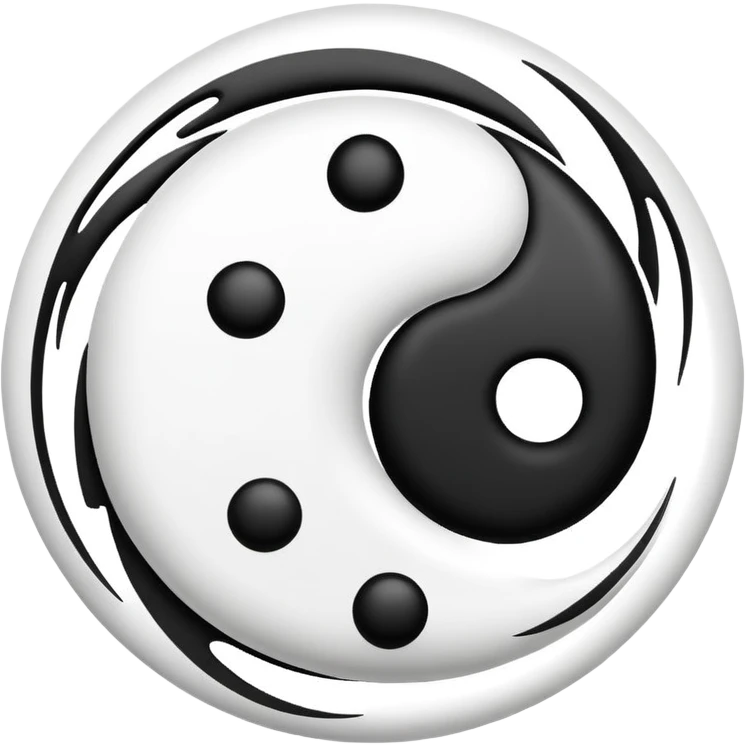 Yin yang symbol emoji