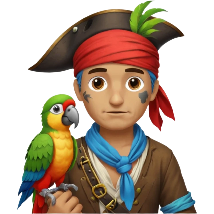 pirate and parrot emoji