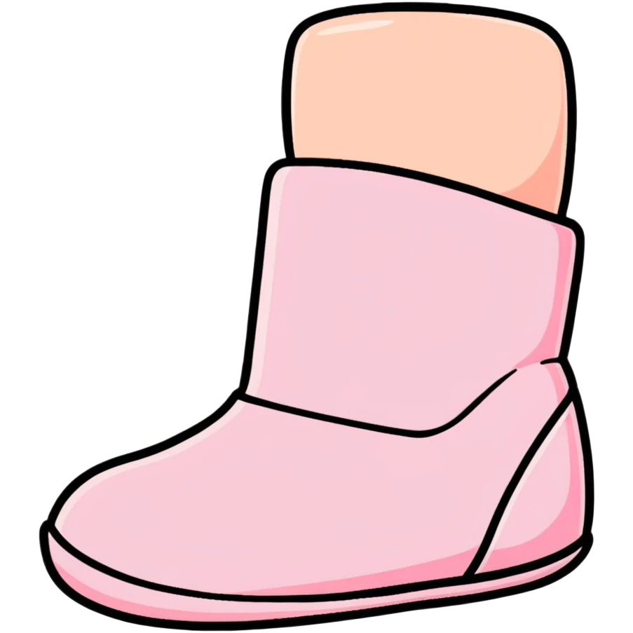 pink baby boots emoji