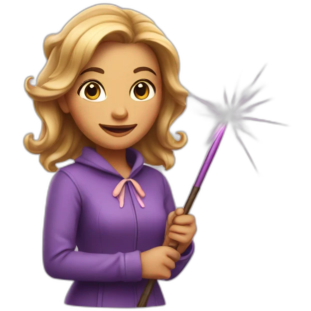 nice lady with a magic wand emoji