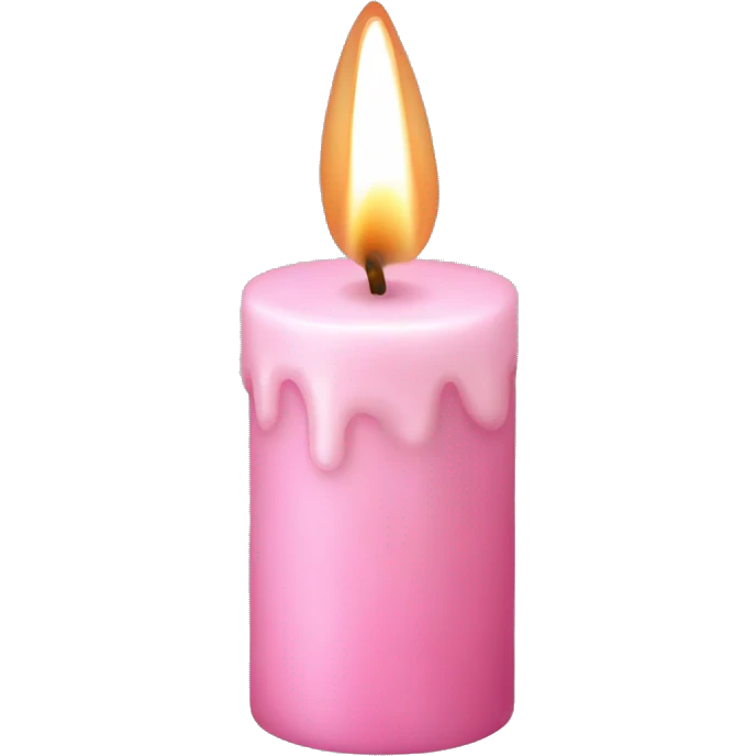 light pink candle emoji