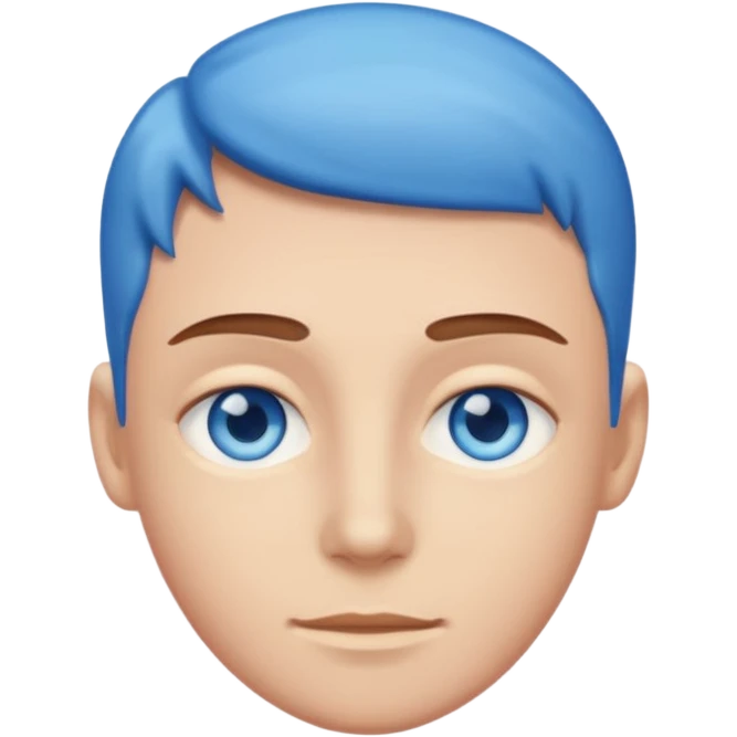 change eyes to blue emoji