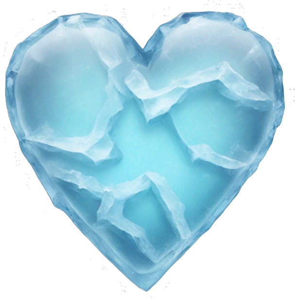 Heart made of ice emoji