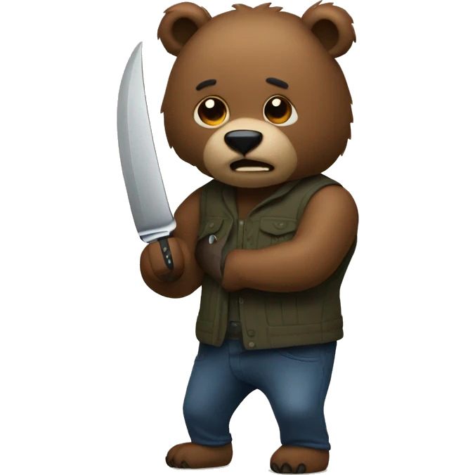bear with knife emoji