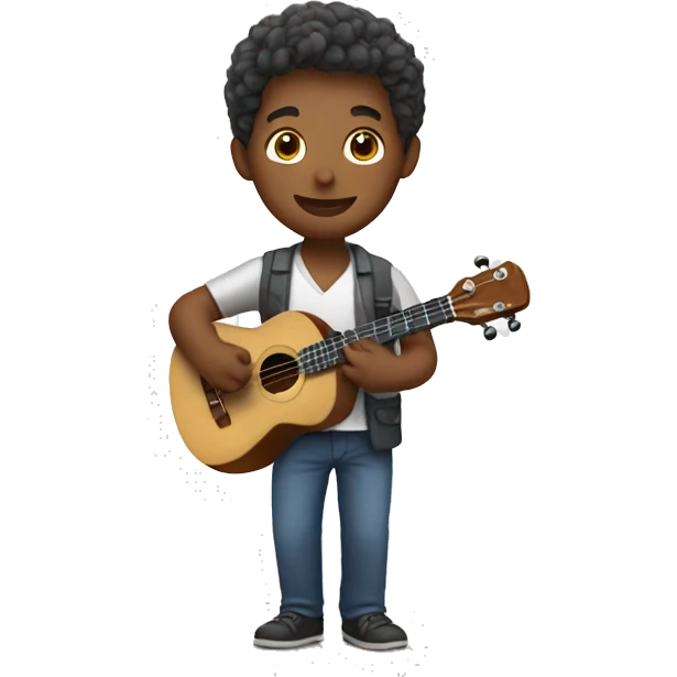 preschool teacher playing ukulele emoji