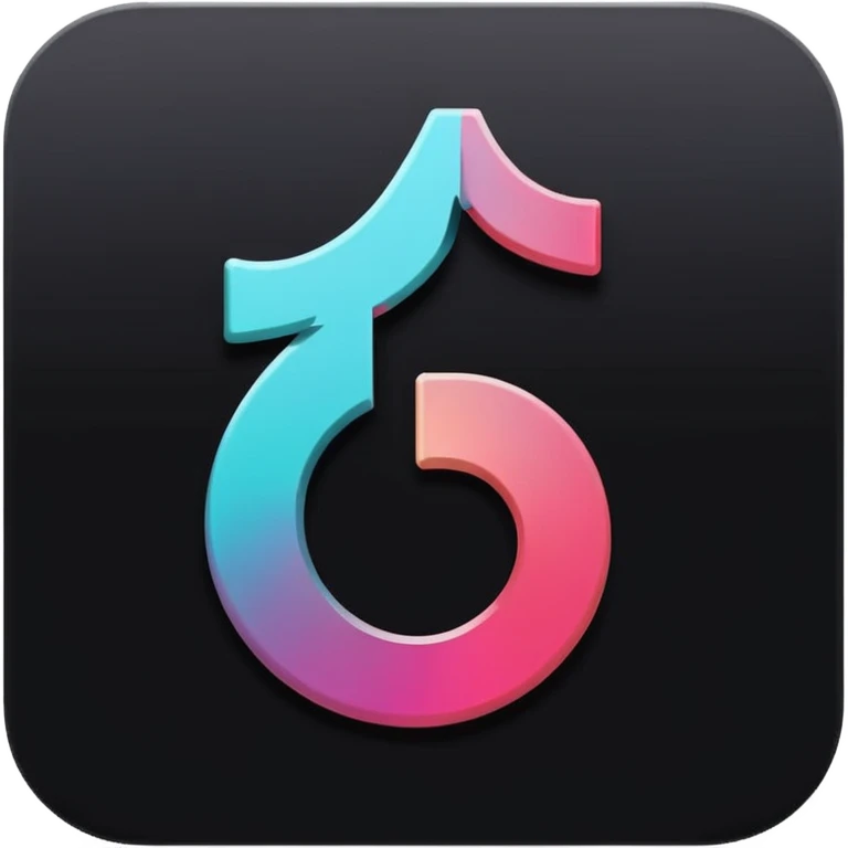 Tiktok logo without background black color emoji