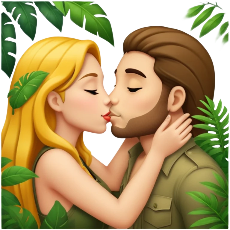 Jungle kiss emoji
